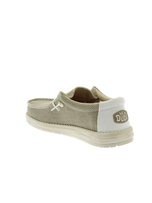 Wally Braided stringata da uomo in tessuto beige HEY DUDE | 400031LB